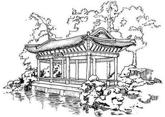 假山素描景观 假山素描景观