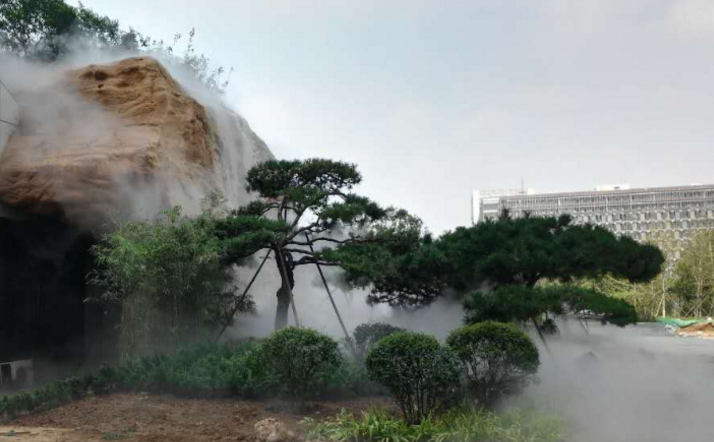 济南泉源广场特色假山水景工程