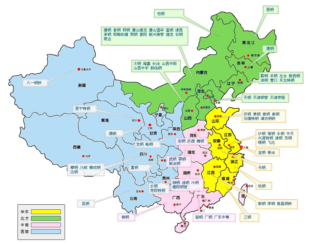 矿山分布示意图